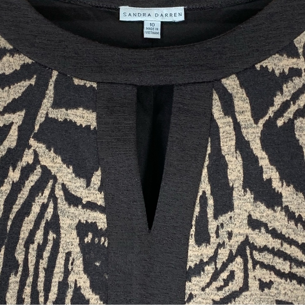 Sandra Darren~NWT~Women's Retro Geometric‎ Print Knit Sweater Midi Dress~Sz 10 - Picture 4 of 15